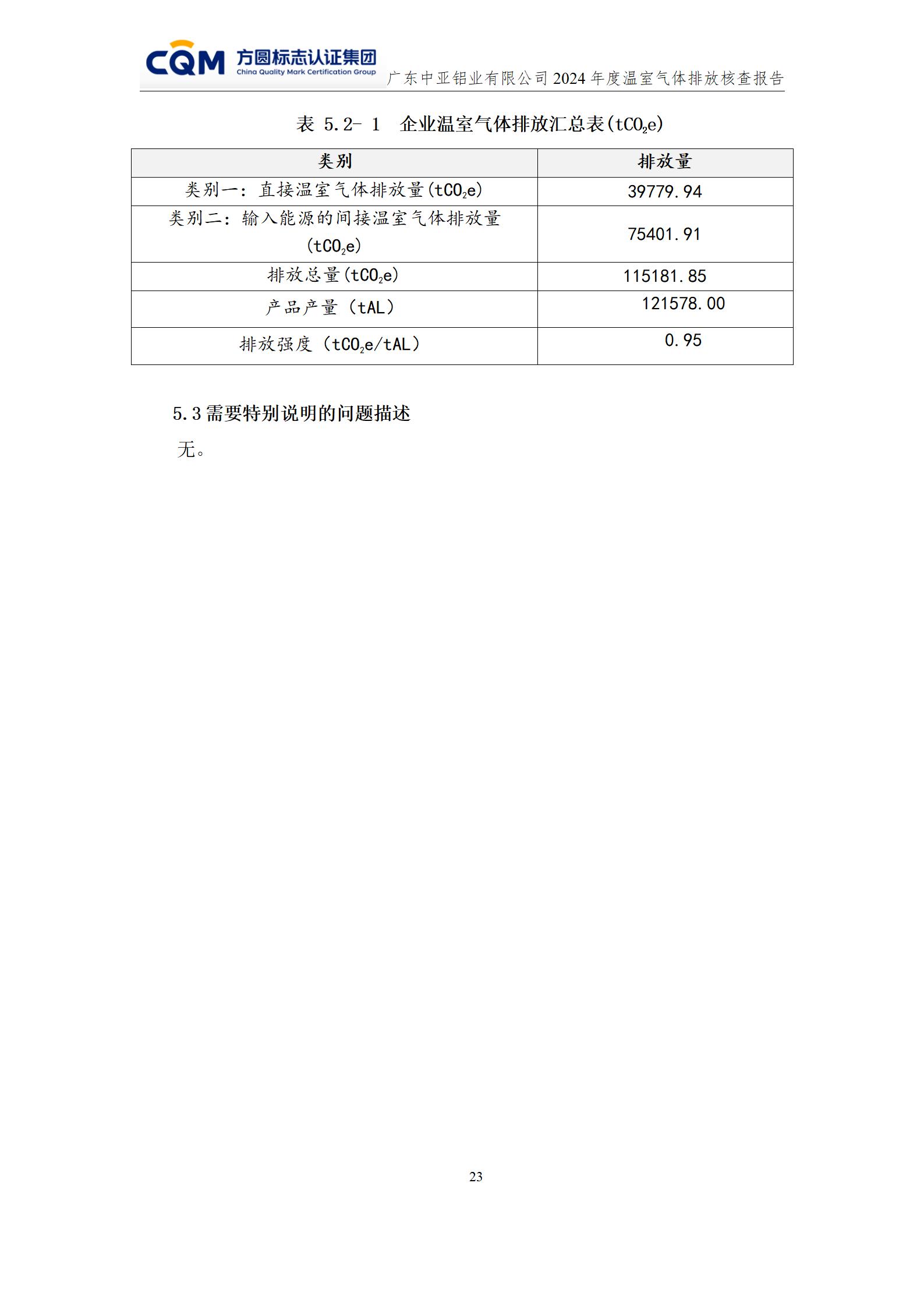 廣東中亞鋁業(yè)有限公司溫室氣體核查報告-ISO14064 - 終稿(圖27)