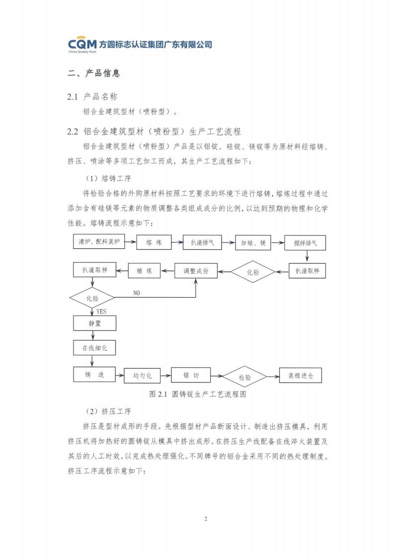 11鋁合金建筑型材（噴粉型）產(chǎn)品Ⅲ型環(huán)境聲明評(píng)價(jià)報(bào)告-方圓蓋章(圖8)